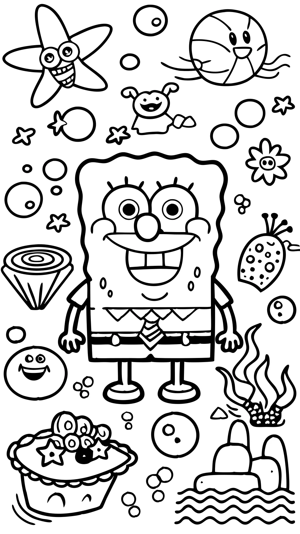 coloring spongebob pages